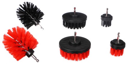 Sada kief na vŕtačku na čistenie auta CAR DETAILING DRILL BRUSH 6, 6ks