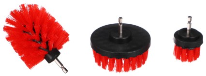 Sada kief na vŕtačku na čistenie auta CAR DETAILING DRILL BRUSH 3 MEDIUM, 3ks