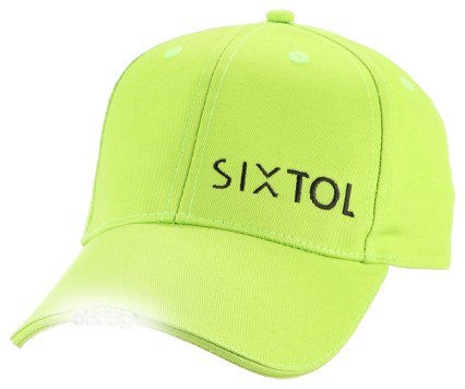 Šiltovka s LED svetlom B-CAP 25lm, nabíjací, USB, univerzálna veľkosť, fluorescenčná zelená