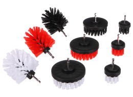 Sada kartáčov na vŕtačku pre čistenie auta CAR DETAILING DRILL BRUSH 9, 9 ks