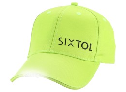 Šiltovka s LED svetlom B-CAP 25lm, nabíjací, USB, univerzálna veľkosť, fluorescenčná zelená